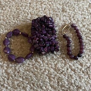 Bundle purple bracelets